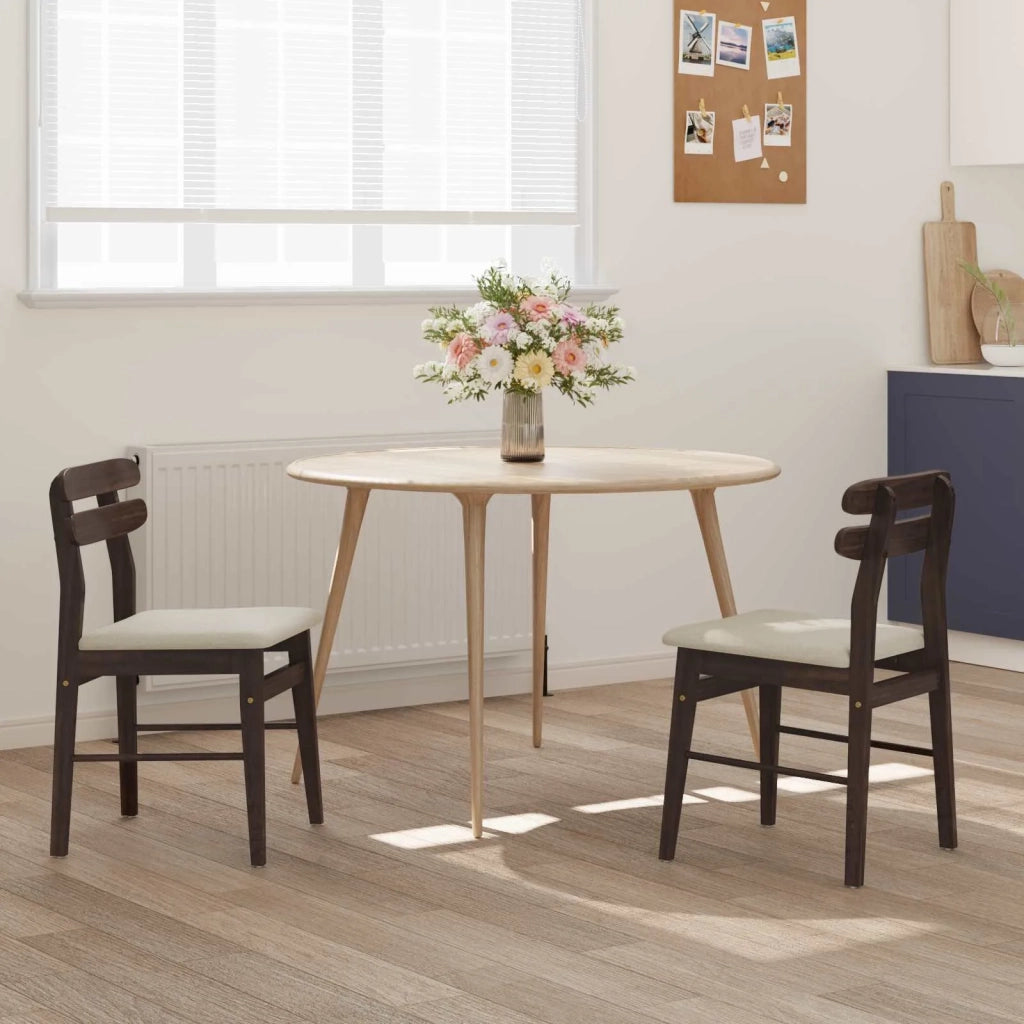 Sedia da pranzo 2 pcs Marrone chiaro e chiaro 42020510
