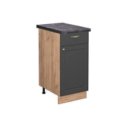 Mobiletto base per cucina Fame-Line Antracite-oro/Rovere dorato 40 cm, PL Antracite Vicco