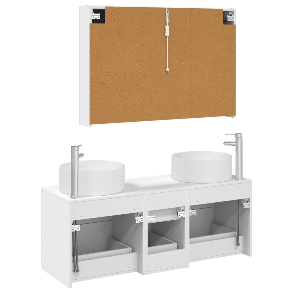Set di mobili per il bagno 4 pz Bianco 3407103