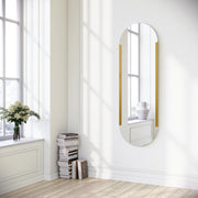 Rivara, Specchio Forma Ovale, 50x150h cm oro
