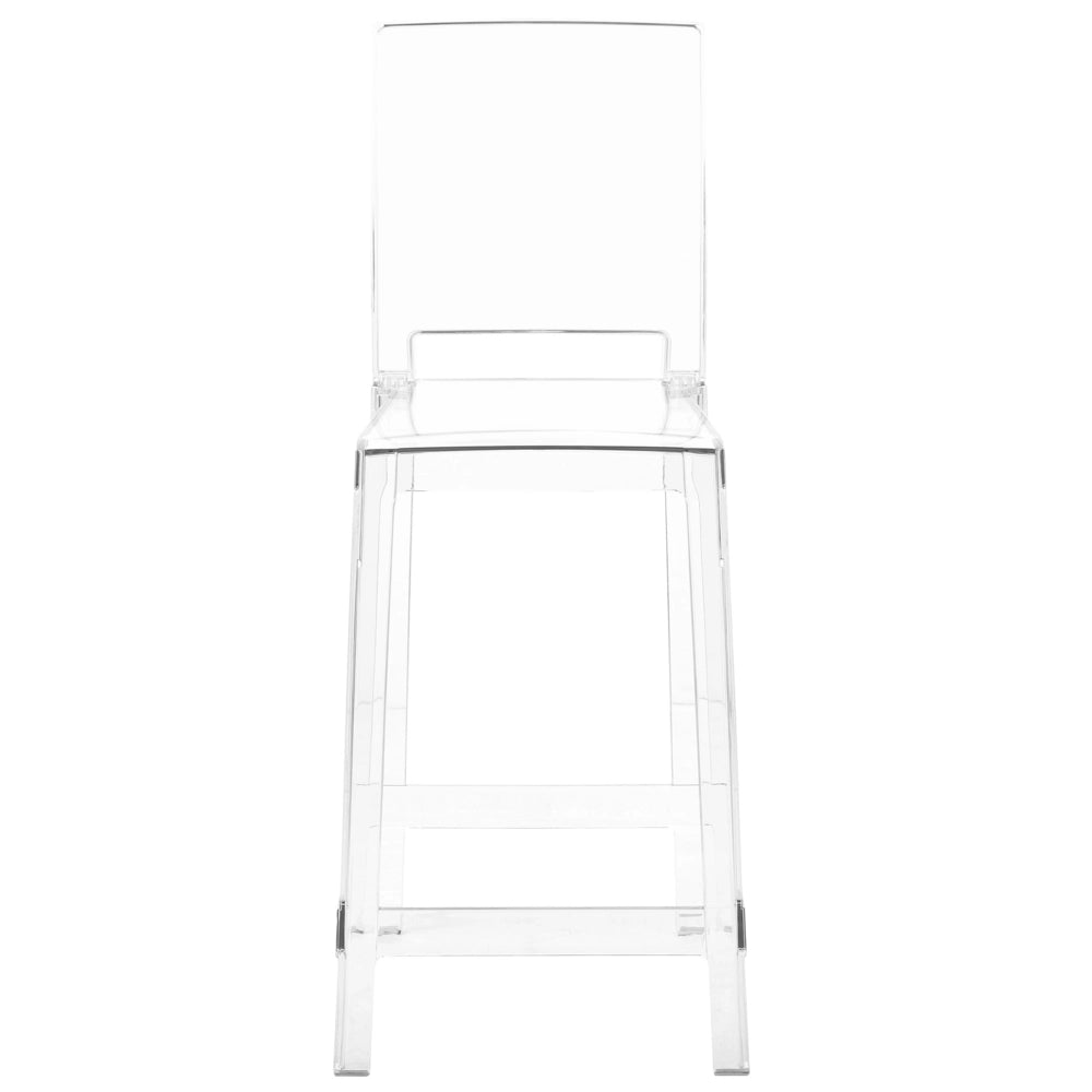 Set di 2 sgabelli da bar plastica trasparente sedie da bar sedia alta cucina moderno