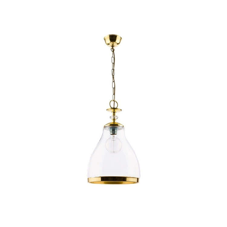 Lampada a sospensione industriale ISLA Jupiter E27 ottone e vetro
