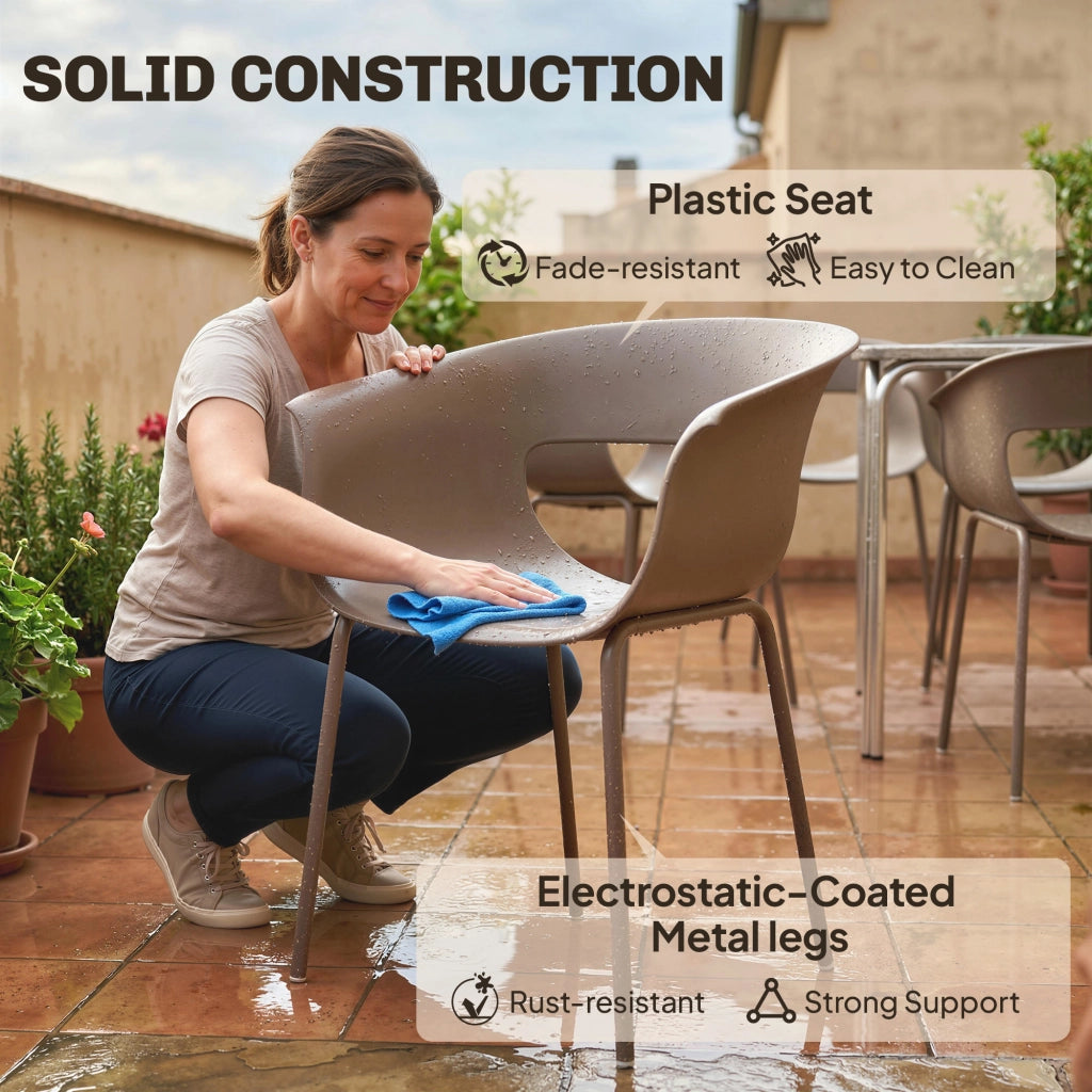 Sedie da giardino 4 pezzi ¨C Minimal ¨C grigio polyrattan