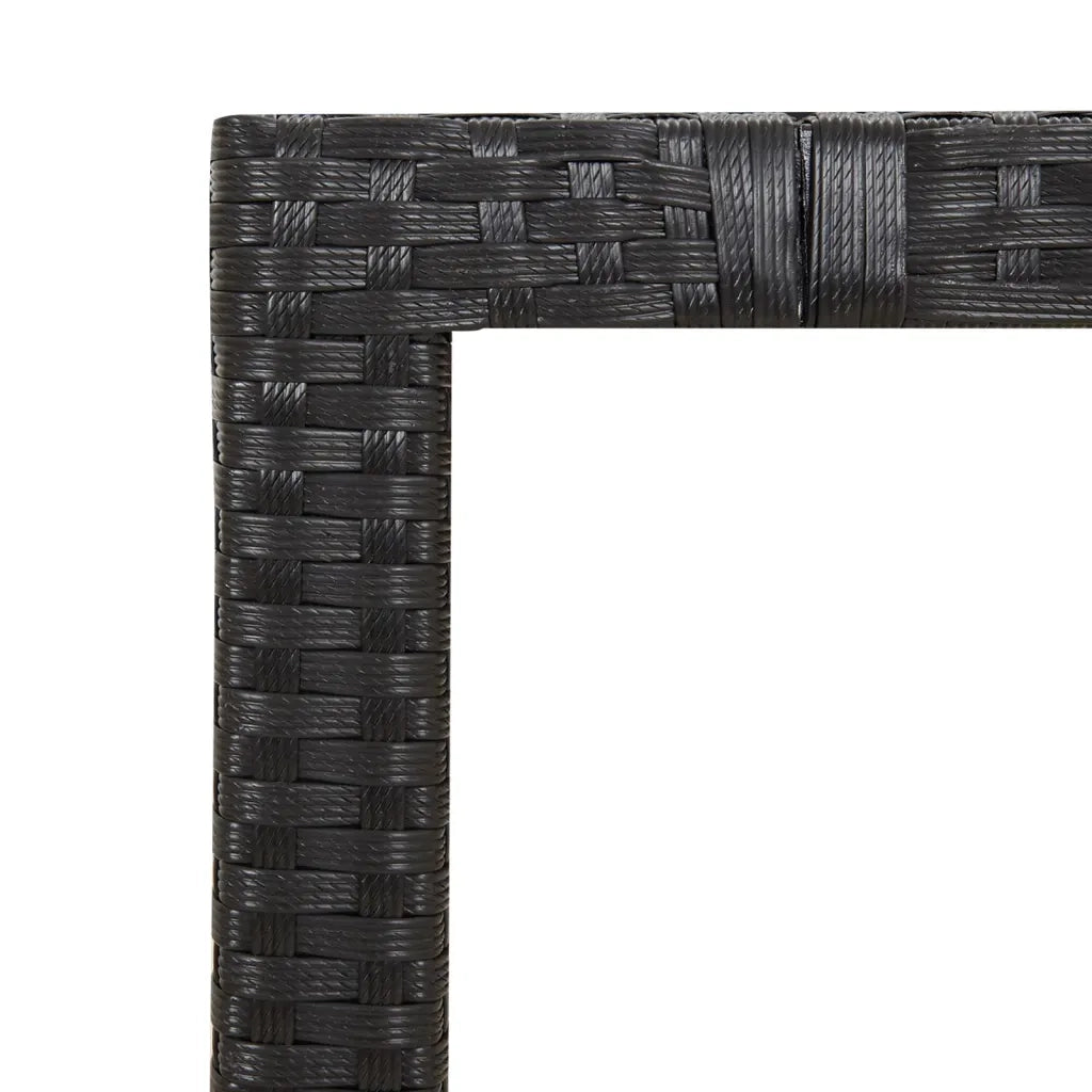 Set da Pranzo da Giardino 7 pz Nero con Cuscini in Polyrattan 3157601