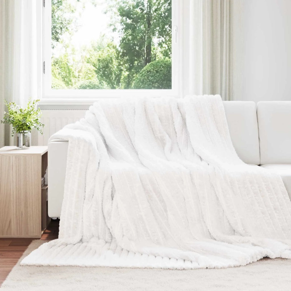Coperte da Pile 6 pcs Bianco 240 x 220 cm Panno 42016891