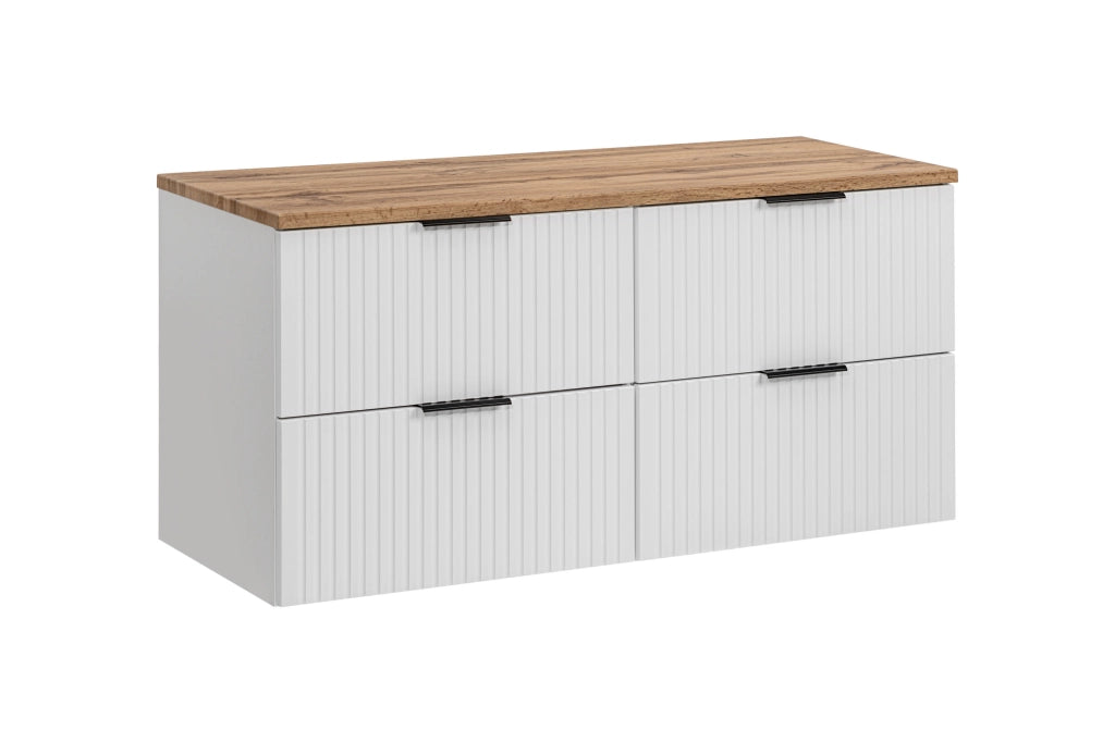 Set mobili bagno 120 cm con piano Adel White 120 cm