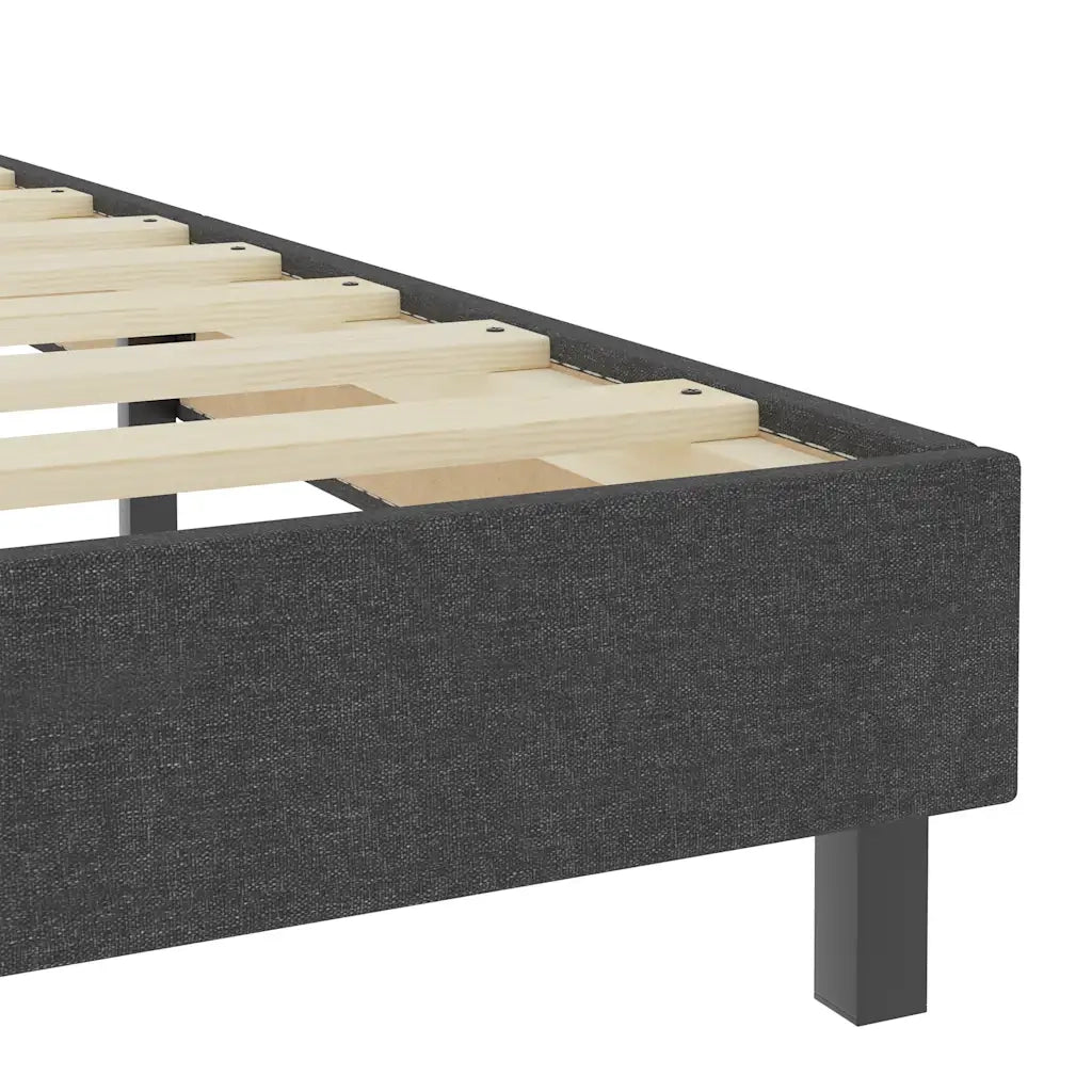 Letto a Molle Grigio in Tessuto 160x200 cm
