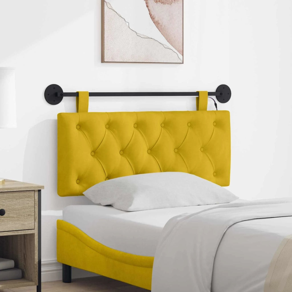 Testiera sospesa Con luce LED Giallo Velluto 3424588