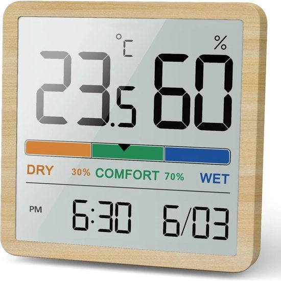 Termometro e igrometro digitale per interni - Alta precisione temperatura e umidità con display LCD - Ideale per il controllo del clima interno