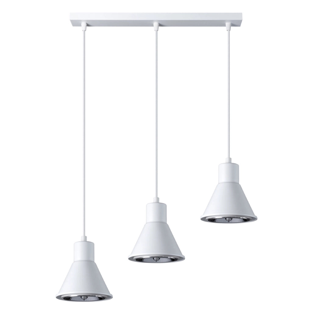 Lampada a sospensione TALEJA 3 bianco [ES111]