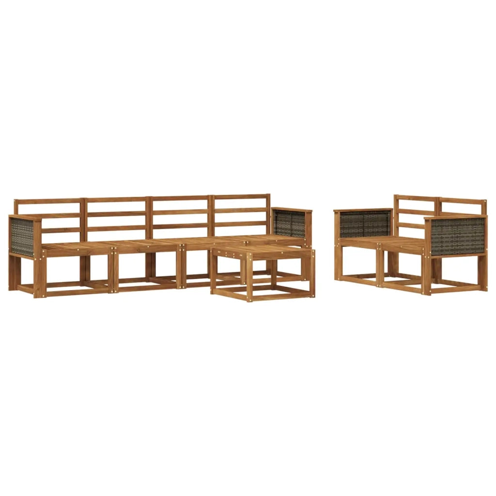 Set di divani da esterno 6 pcs Naturale