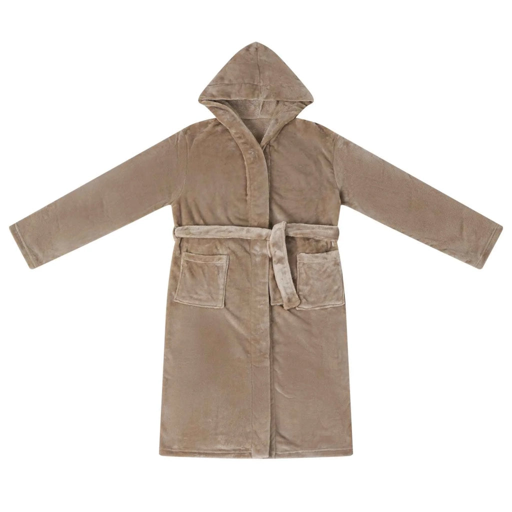 Accappatoio con Cappuccio Cammello m Flanella 42017220
