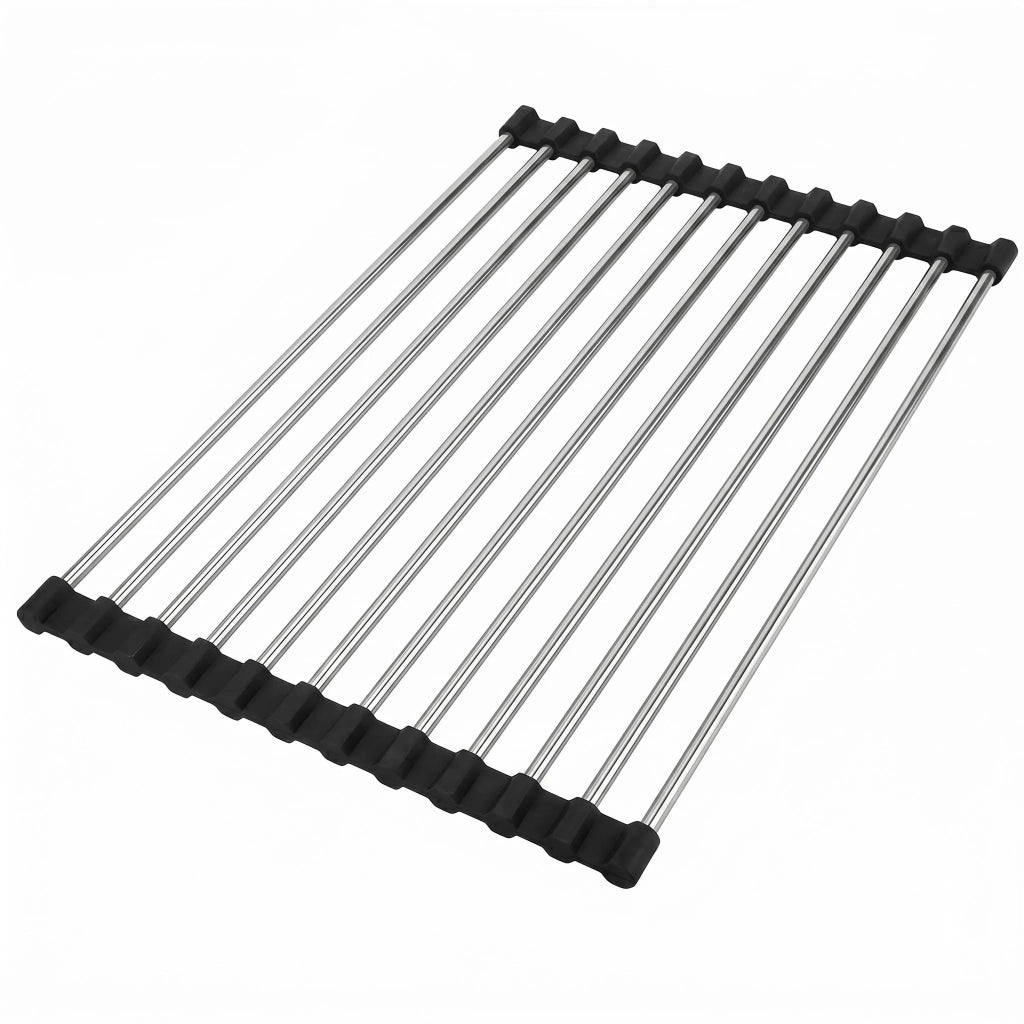 Scolapiatti Arrotolabile Per Lavello Rea P12298 Black