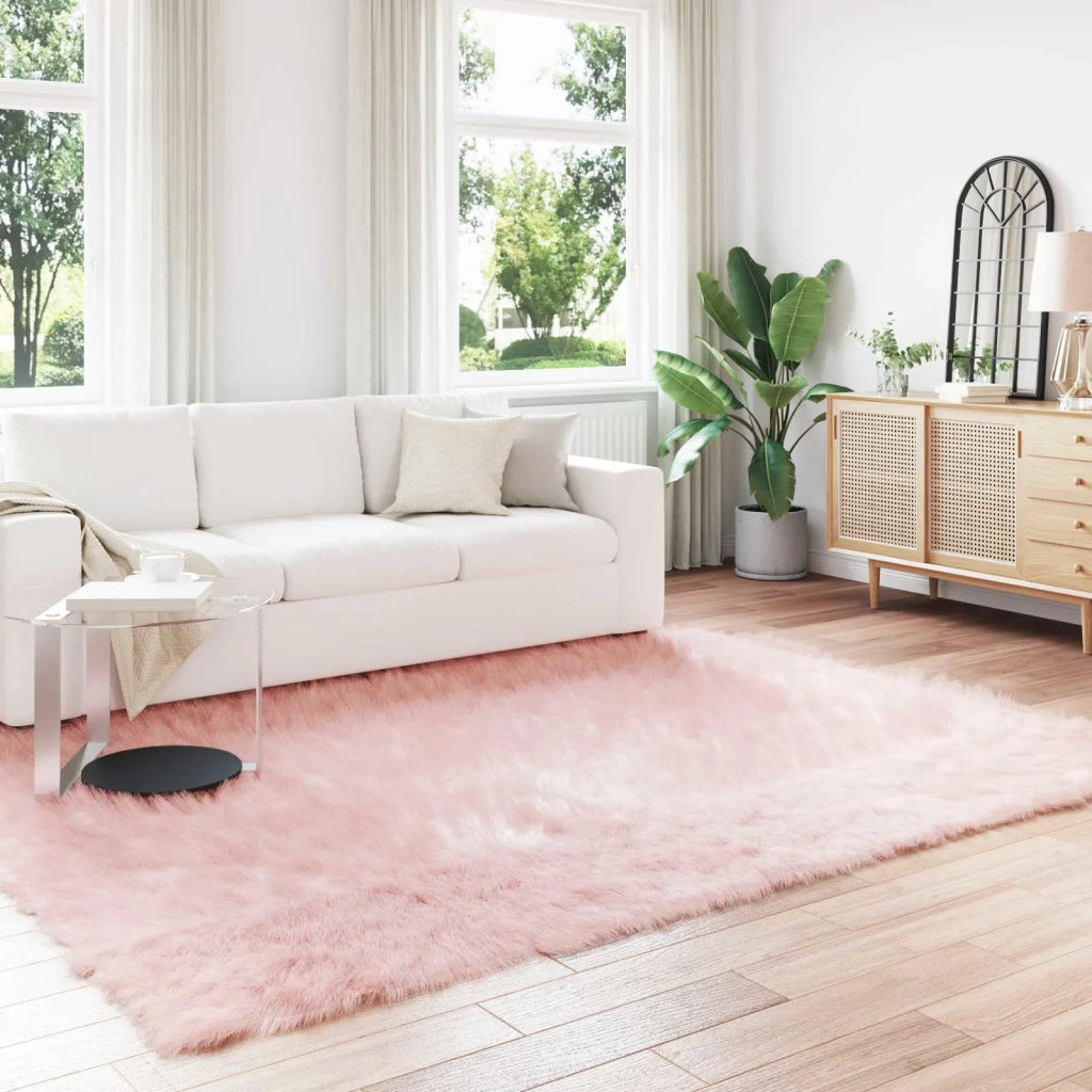 Tappeto in finta TAFALLA | Tappeto del soggiorno Rosa 200 x 280 cm Poliestere