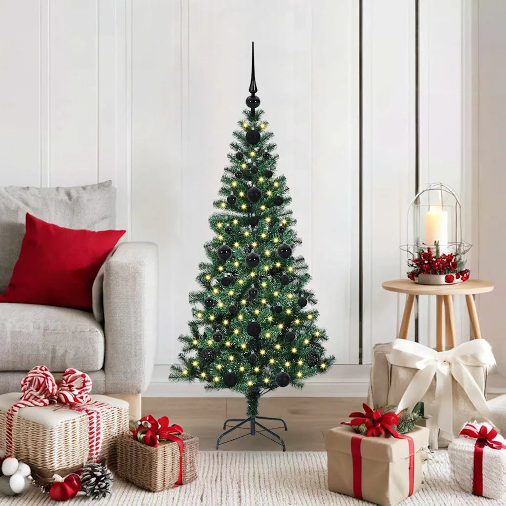 Albero di Natale artificiale con luci integrate Verde 120 cm 3396737