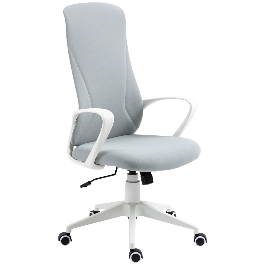 Sedia da Ufficio con Schienale Alto e Braccioli ¨C Minimal ¨C Grigio 62x56x110-119,5cm