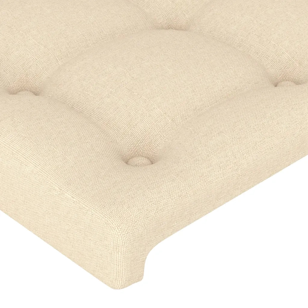 Testiera a LED-Testata con LED Crema 80x5x118/128 cm in Tessuto 780596