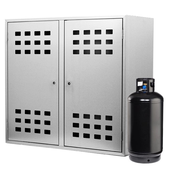 Cassetta da esterno per 2 bombole gas da 15 kg in lamiera zincata 90x98x42 cm