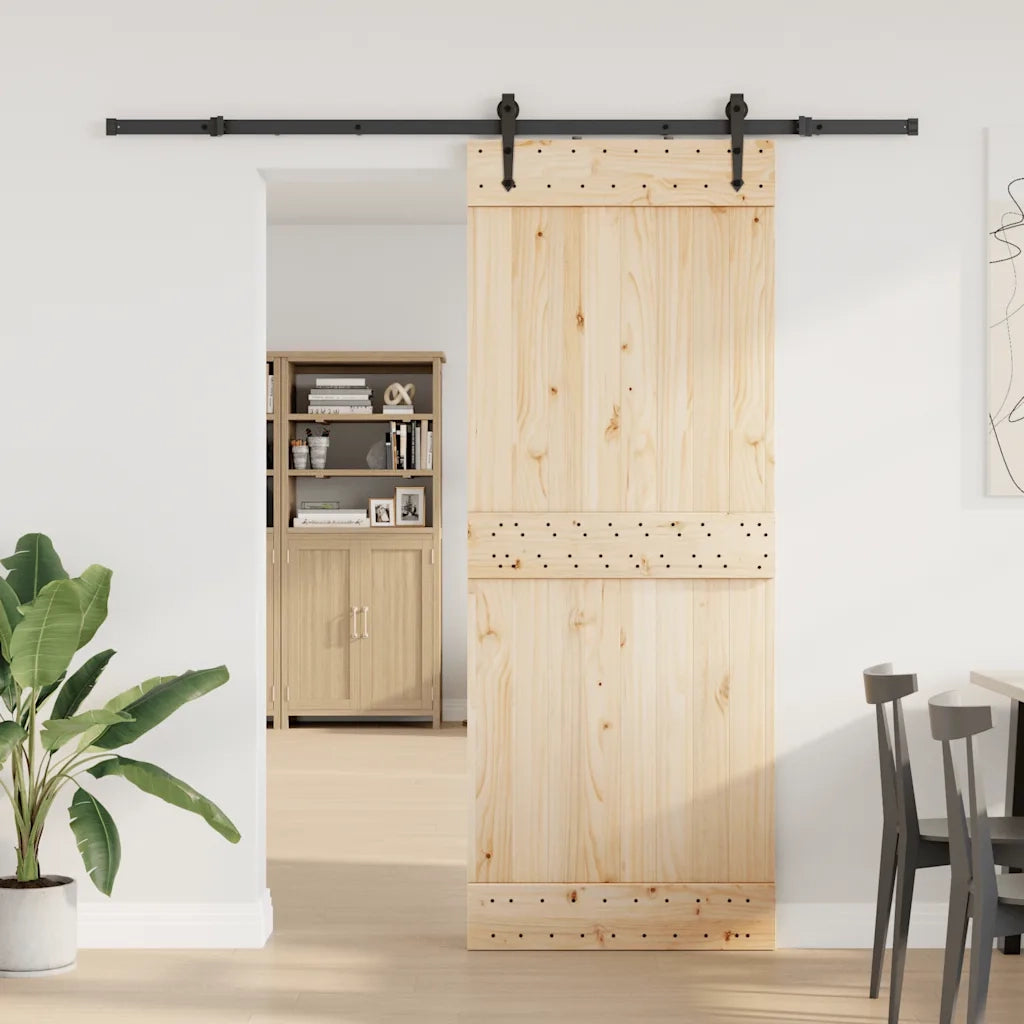 Kit di Binari per Porte Scorrevoli 213,5 cm Acciaio Nero 4009705