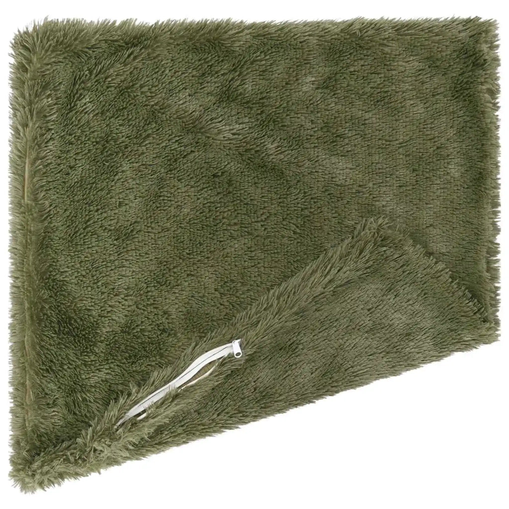 Cuscino con cuscino HEERLEN 2 pz Verde Fleece PV 924359