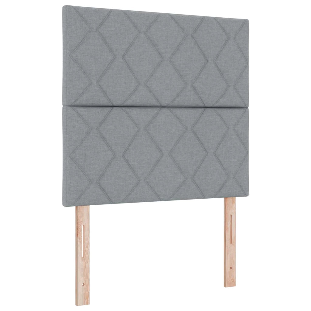 Letto box spring con materasso Grigio Chiaro 100 x 200 cm 3453346