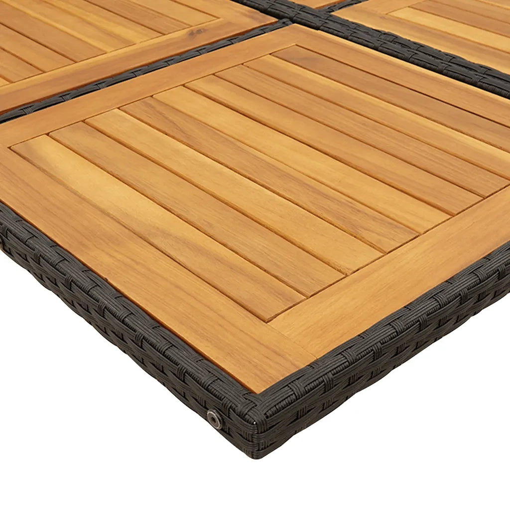 Set da Pranzo da Giardino 17 pz con Cuscini Nero in Polyrattan 3211371