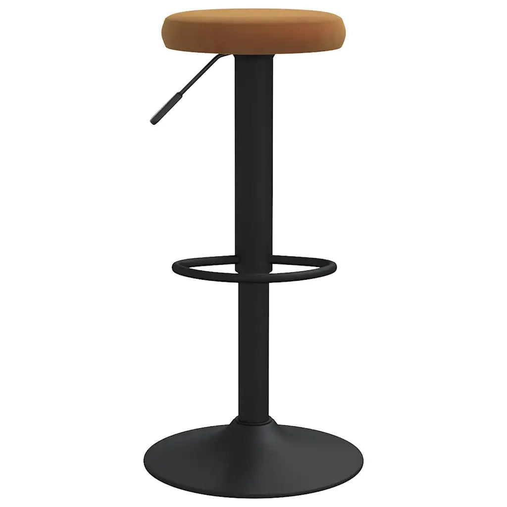Sgabelli da Bar 2 pz Marroni in Velluto 333141