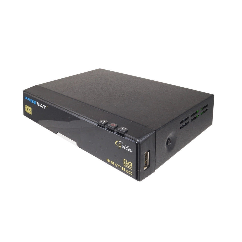 Trade Shop - Decoder Ricevitore Terrestre Ip Iptv Dvb T2/s2 Full Hd 1080p Freesat V8 Golden -