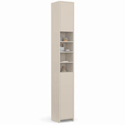 IDMarket - Mobiletto TOMI a 2 ante con 4 nicchie beige