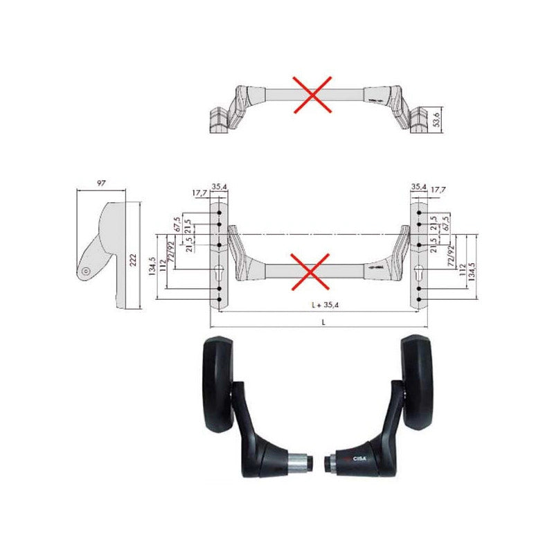 Maniglione Fast Push 59607-10-0 Cisa