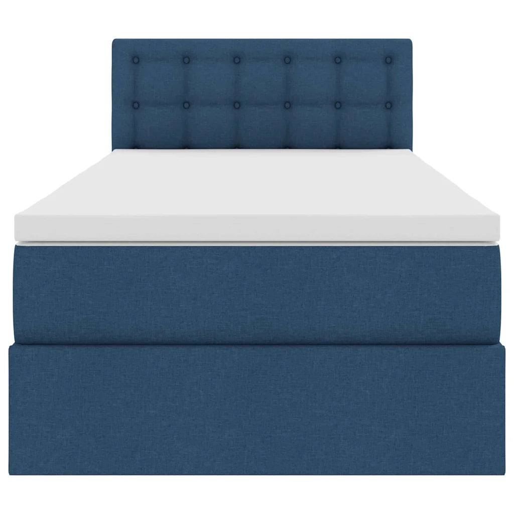 Letto con contenitore e materasso con materasso Blu 90 x 200 cm