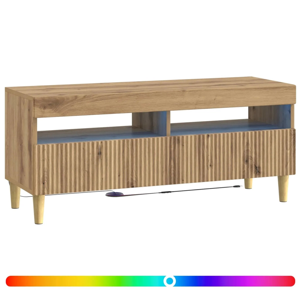 Mobile TV LED Rovere Artigianale Legno ingegnerizzato 896774
