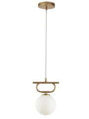 Lampada a sospensione Tes oro sfera vetro G9 Sigma