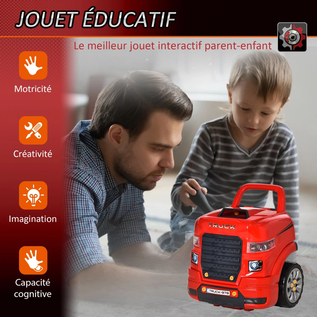 Camion Mecano 2 in 1 ¨C zephmum ¨C Rosso
