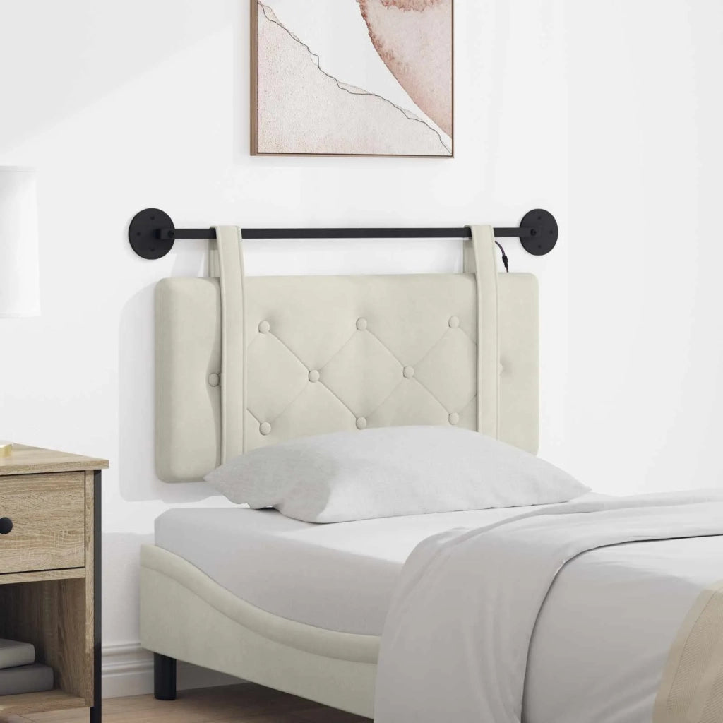 Testiera | Testata sospesa Con luce LED Crema Velluto
