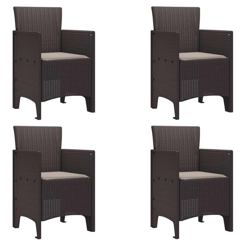 Sedia da Giardino 4 pcs Marrone 53 x 49 x 85 cm Polipropilene 847474