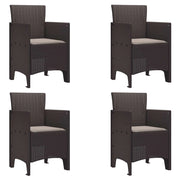 Sedia da Giardino 4 pcs Marrone 53 x 49 x 85 cm Polipropilene 847474