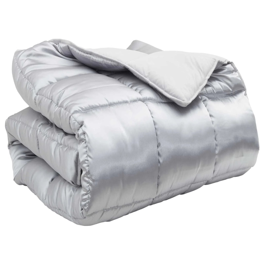 Duvet Invernale Argento 155 x 220 cm Satin e Micropile 42025862