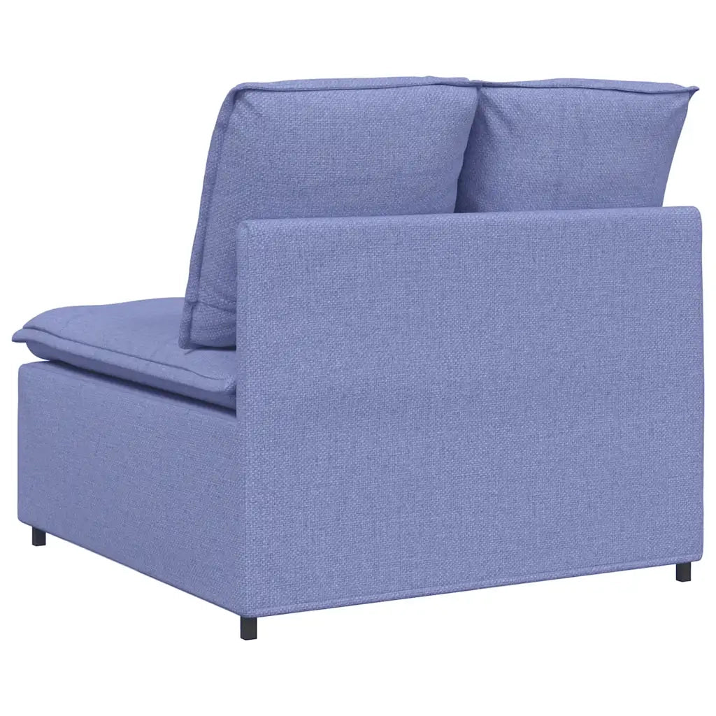Modulo Centrale Divano Modulare con Cuscini Blu Jeans 100 cm 4104427