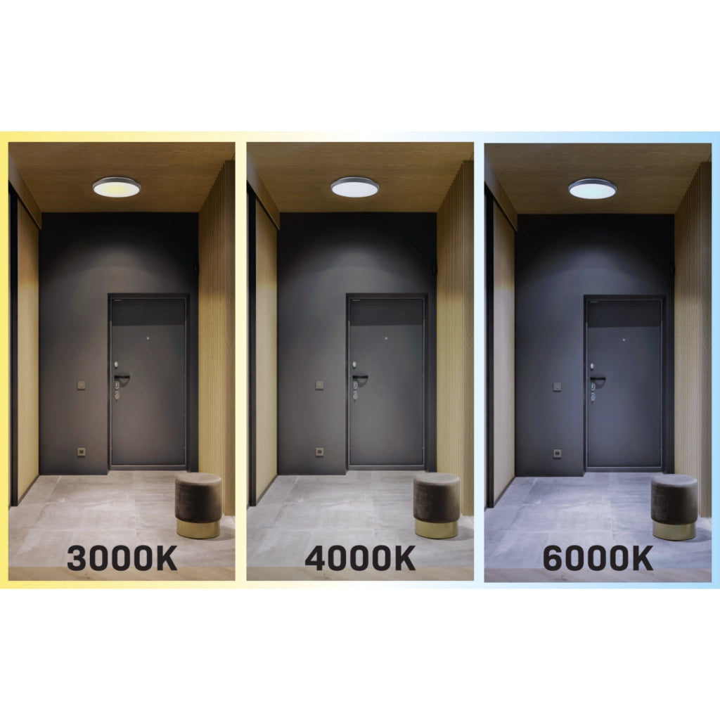 Plafoniera LED Polux Desert 72W CCT IP44 48cm telecomando