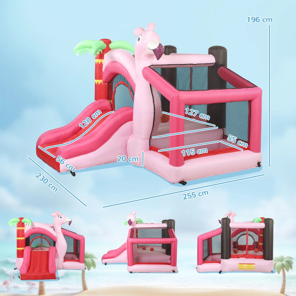 Letto gonfiabile per bambini con scivolo e piscina di palline ¨C zephmum ¨C 255x230x196cm