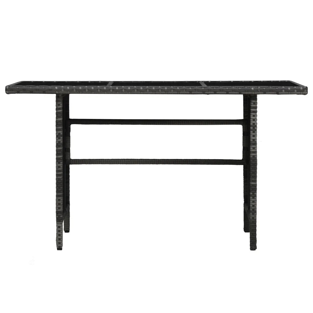 Set Divani da Giardino 3 pz con Cuscini in Polyrattan Grigio 48155
