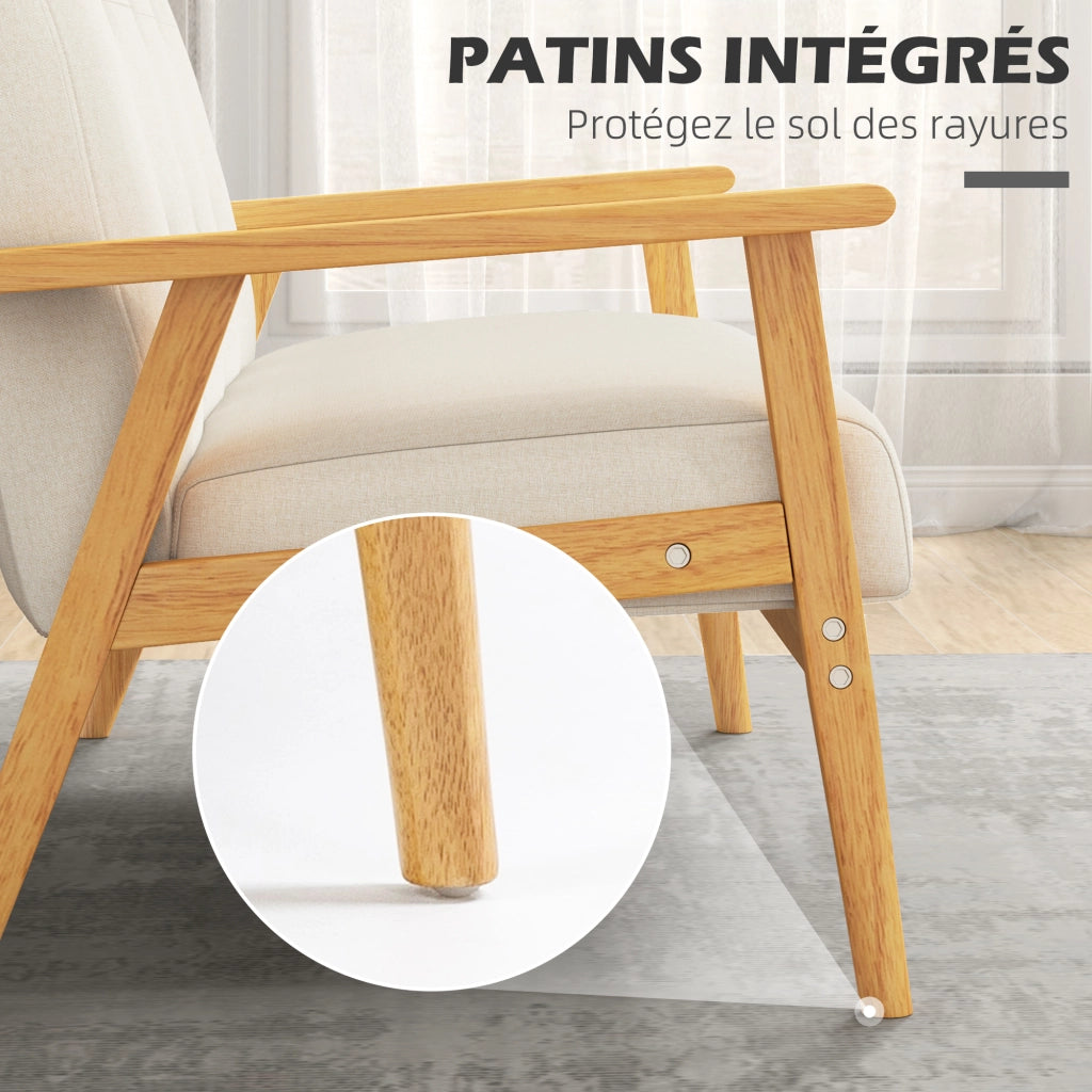 Divano 2 posti ¨C Minimal ¨C beige tessuto trapuntato