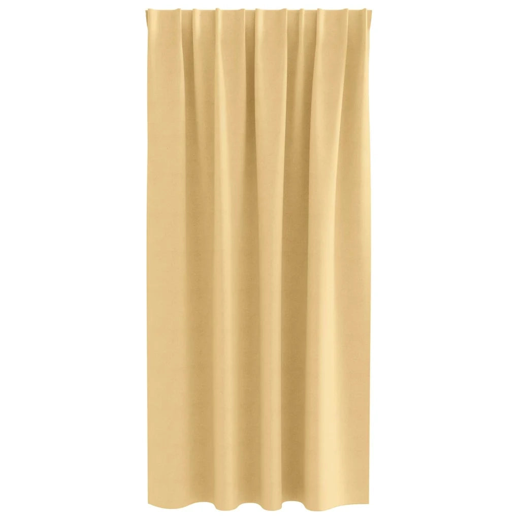 Tende Blackout con Anelli 2 pcs Beige 175 x 140 cm Poliestere 4107424