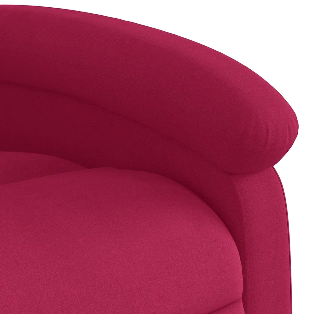 Poltrona | Sedia Relax Reclinabile Rosso Vino in Velluto