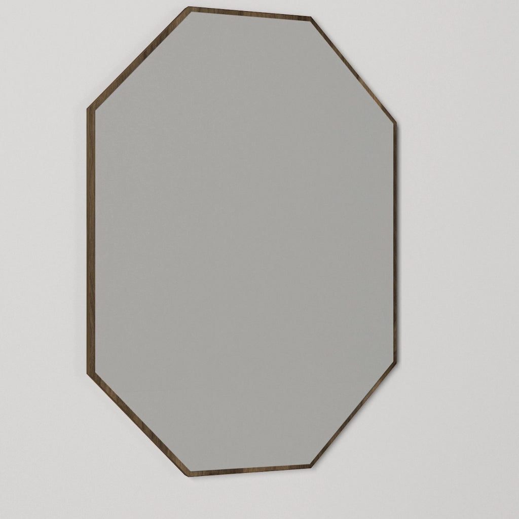 Specchio decorativo in legno "Lost" - 45 x 70 cm - Marrone