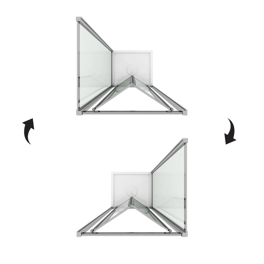 Box Doccia 90x90 AP. 90 CM H198 trasparente mod. Urban Duo P