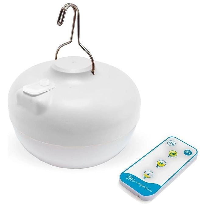 Newgarden LUMCHE011 Cherry Bulb Lampada LED Portatile Ricaricabile 9W 900lm IP54 con Telecomando e Base Magnetica colore Bianco