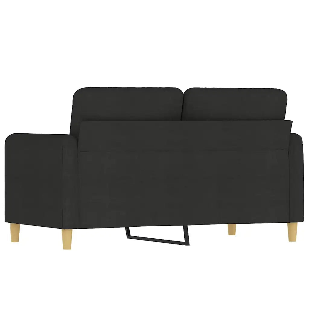 Divano a 2 Posti-Sofa 2 Posti Nero 120 cm in Tessuto 828586