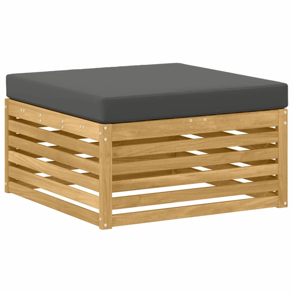 Set di divani da esterno 6 pz Bianco e Antracite Poliestere 3390752